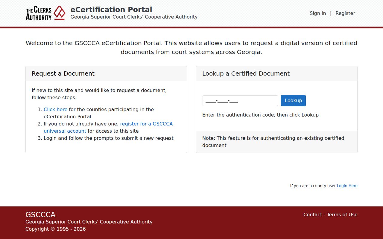 Roswell previous residents Georgia electronic certification request